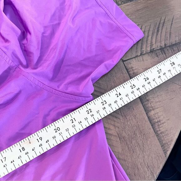 FootJoy FJ Men's Golf Polo Shirt Size M Short Sleeve Logo Purple - Picture 6 of 7